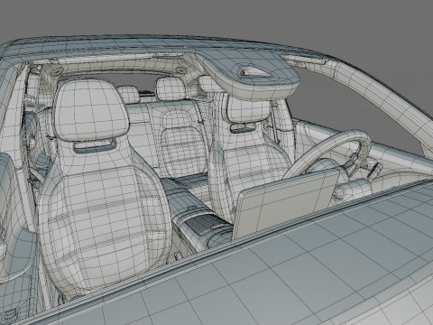 Smart 3 Brabus 2024 with interior 3D 모델