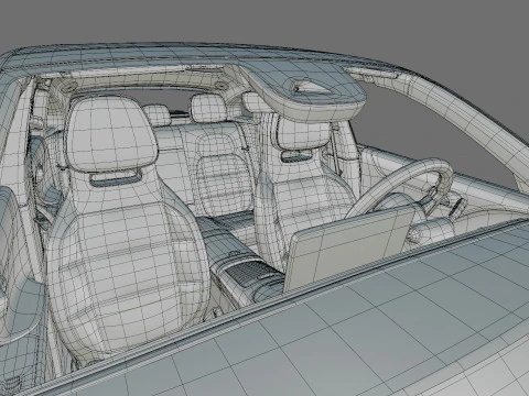 Smart 3 Brabus 2024 with interior 3D Model