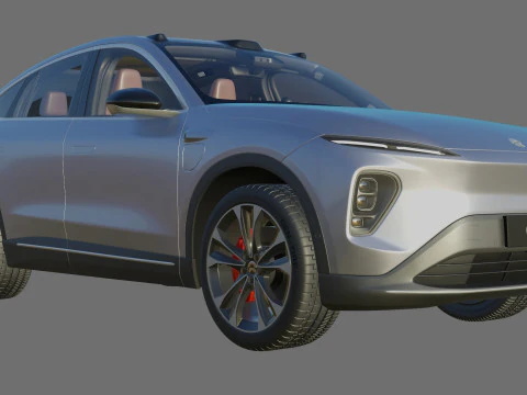 Nio EC7 2023 with interior 3D Model