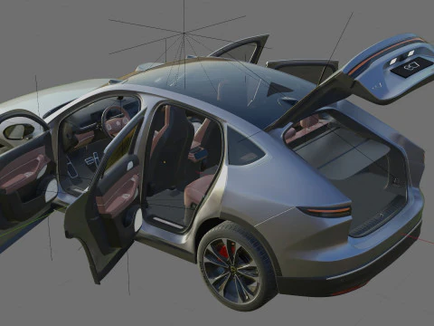 Nio EC7 2023 with interior 3D Model