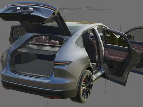 Nio EC7 2023 with interior 3D Model