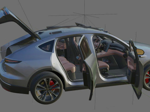 Nio EC7 2023 with interior 3D Model