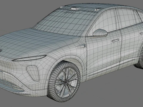 Nio EC7 2023 with interior 3D Model