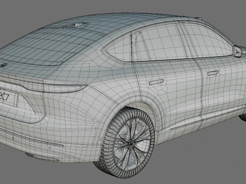 Nio EC7 2023 with interior 3D Model