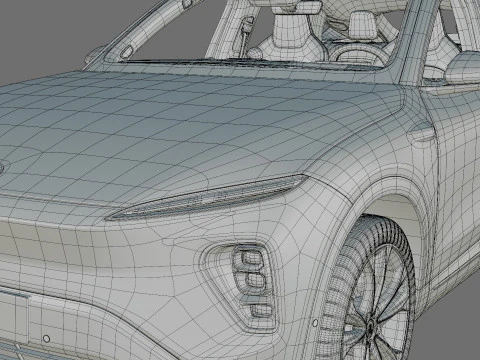 Nio EC7 2023 with interior 3D Model