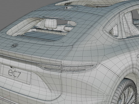 Nio EC7 2023 with interior 3Dモデル