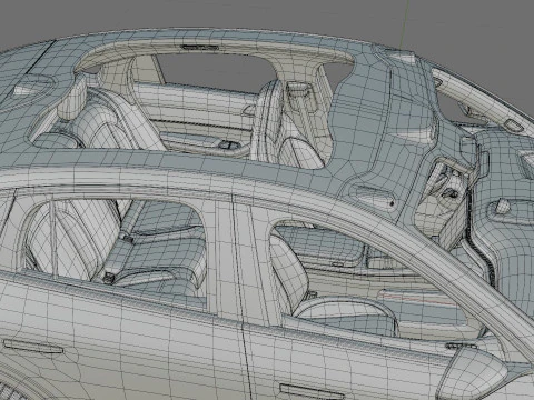 Nio EC7 2023 with interior 3D Model