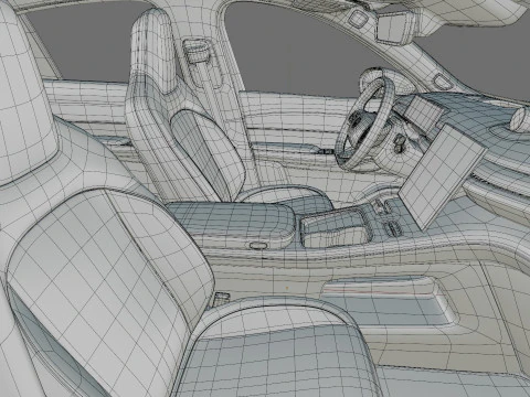 Nio EC7 2023 with interior 3D Model