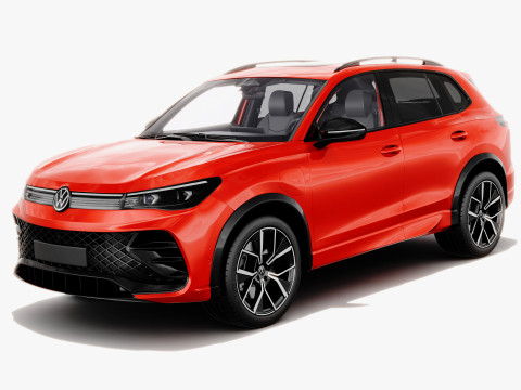 Volkswagen Tiguan 2024 with interior 3D 模型