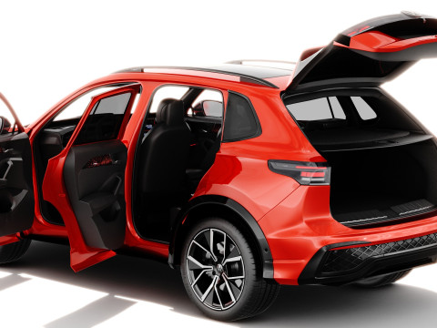 Volkswagen Tiguan 2024 with interior 3D Model