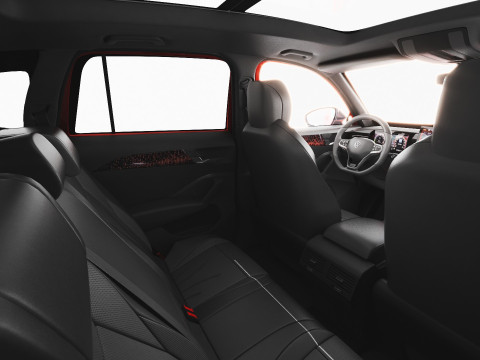 Volkswagen Tiguan 2024 with interior 3D Model
