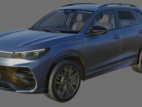 Volkswagen Tiguan 2024 with interior 3D Model