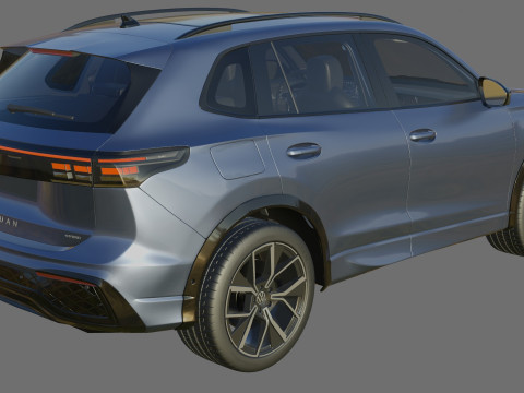 Volkswagen Tiguan 2024 with interior 3D Model