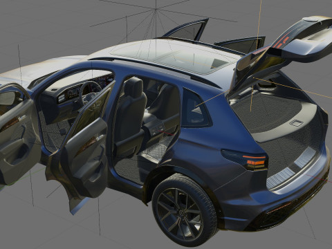 Volkswagen Tiguan 2024 with interior 3D Model