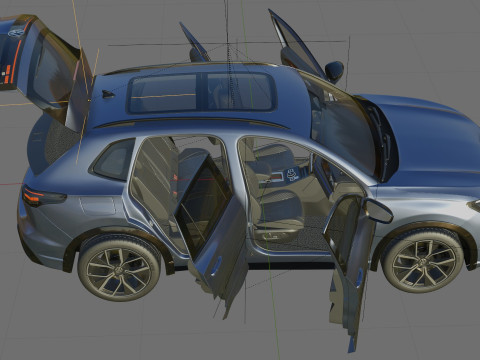 Volkswagen Tiguan 2024 with interior 3D Model