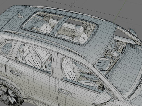 Volkswagen Tiguan 2024 with interior 3D Model