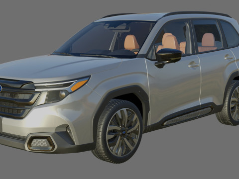 Subaru Forester 2025 with interior 3D मॉडल