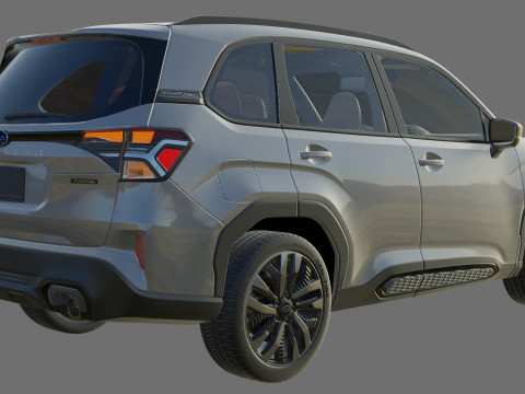 Subaru Forester 2025 with interior 3D मॉडल