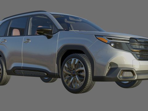 Subaru Forester 2025 with interior 3D मॉडल
