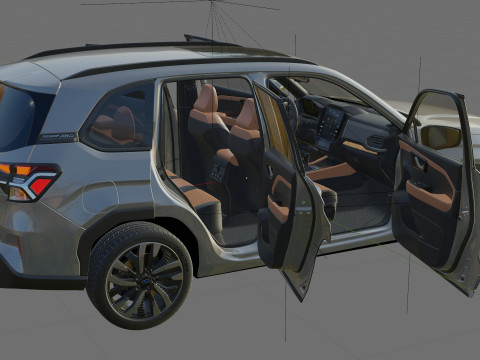Subaru Forester 2025 with interior 3D मॉडल