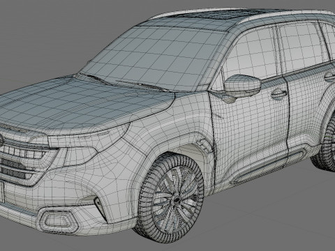 Subaru Forester 2025 with interior 3D मॉडल