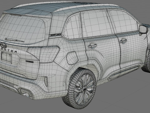 Subaru Forester 2025 with interior 3D मॉडल
