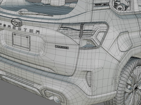 Subaru Forester 2025 with interior 3D मॉडल