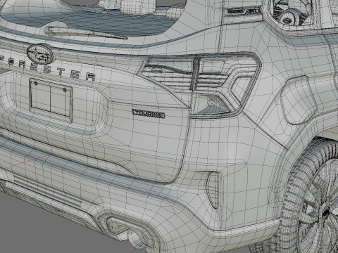 Subaru Forester 2025 with interior 3D Model