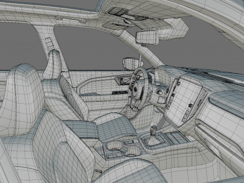 Subaru Forester 2025 with interior 3D मॉडल
