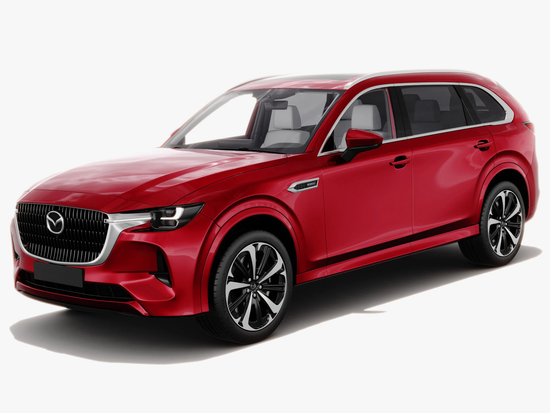 Mazda CX-80 2025 with interior 3D Model .c4d .max .obj .3ds .fbx .stl .blend