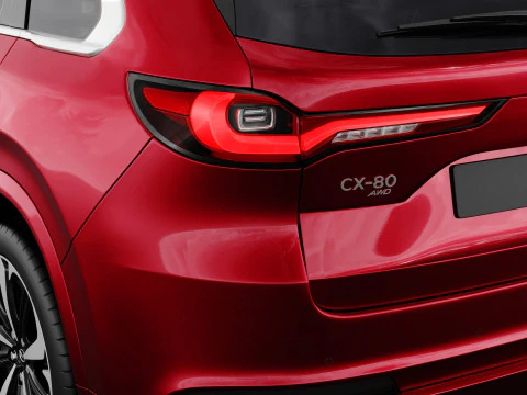 Mazda CX-80 2025 with interior 3D Model