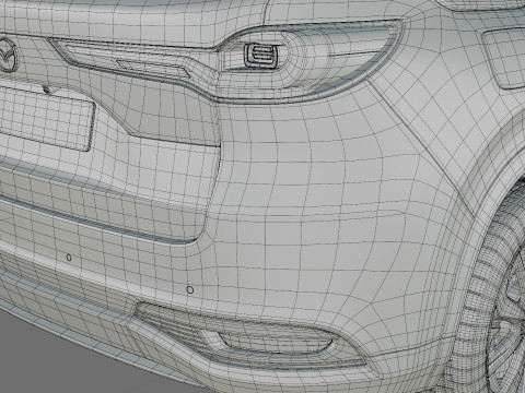 Mazda CX-80 2025 with interior 3D Model