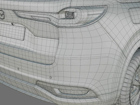 Mazda CX-80 2025 with interior 3D Model