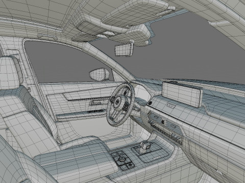 Mazda CX-80 2025 with interior 3D Model