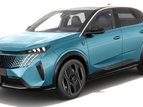 Peugeot 3008 e-3008 2025 with interior 3D Model