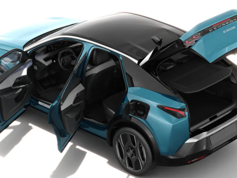 Peugeot 3008 e-3008 2025 with interior 3D Model