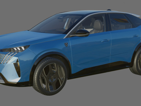 Peugeot 3008 e-3008 2025 with interior Modelo 3D