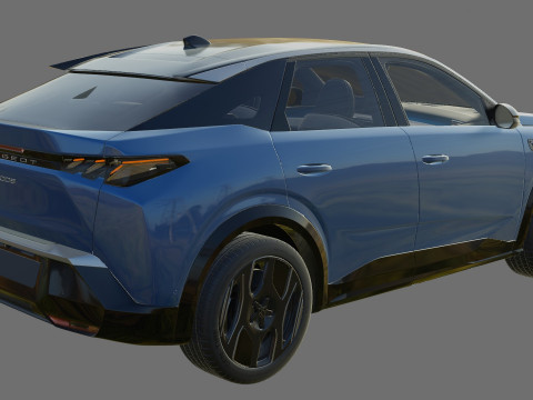 Peugeot 3008 e-3008 2025 with interior Modelo 3D