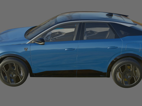Peugeot 3008 e-3008 2025 with interior Modelo 3D