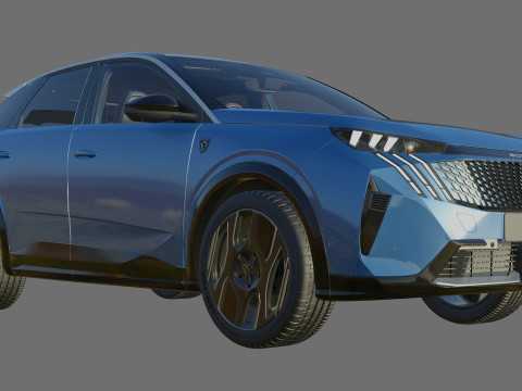 Peugeot 3008 e-3008 2025 with interior Modelo 3D