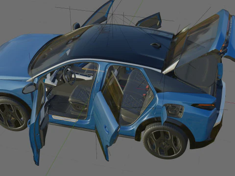 Peugeot 3008 e-3008 2025 with interior 3D Model
