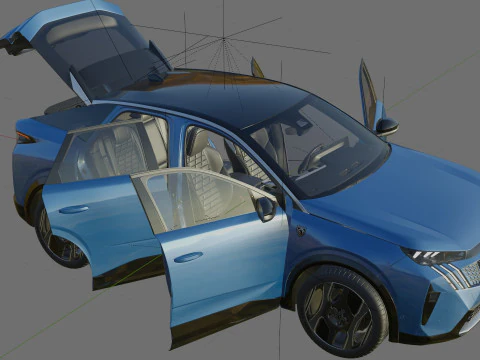 Peugeot 3008 e-3008 2025 with interior 3D Model