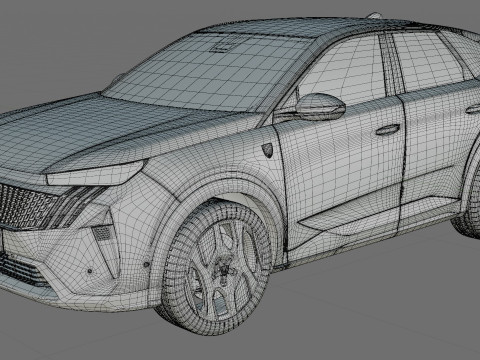 Peugeot 3008 e-3008 2025 with interior Modelo 3D