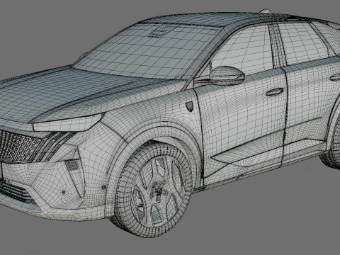 Peugeot 3008 e-3008 2025 with interior 3D Model