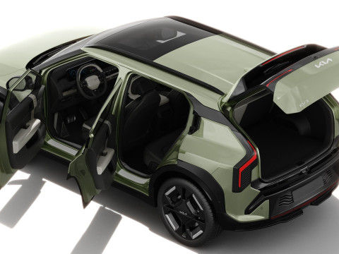 Kia EV3 GT-line 2025 with interior 3D 模型