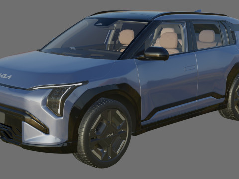 Kia EV3 GT-line 2025 with interior 3D 模型
