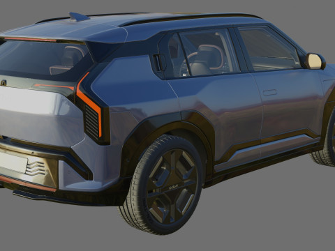 Kia EV3 GT-line 2025 with interior 3D 模型