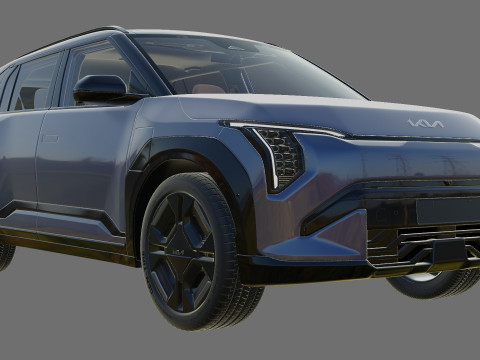 Kia EV3 GT-line 2025 with interior 3D 模型