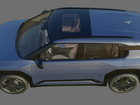 Kia EV3 GT-line 2025 with interior 3D 模型