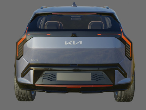 Kia EV3 GT-line 2025 with interior 3D 模型